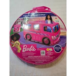 Barbie Dream Camper Play Tent Kids Pink Pop-Up Portable Indoor Outdoor